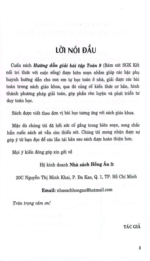 HƯỚNG DẪN GIẢI BÀI TẬP TOÁN LỚP 9 (Bám sát SGK Kết nối tri thức)
